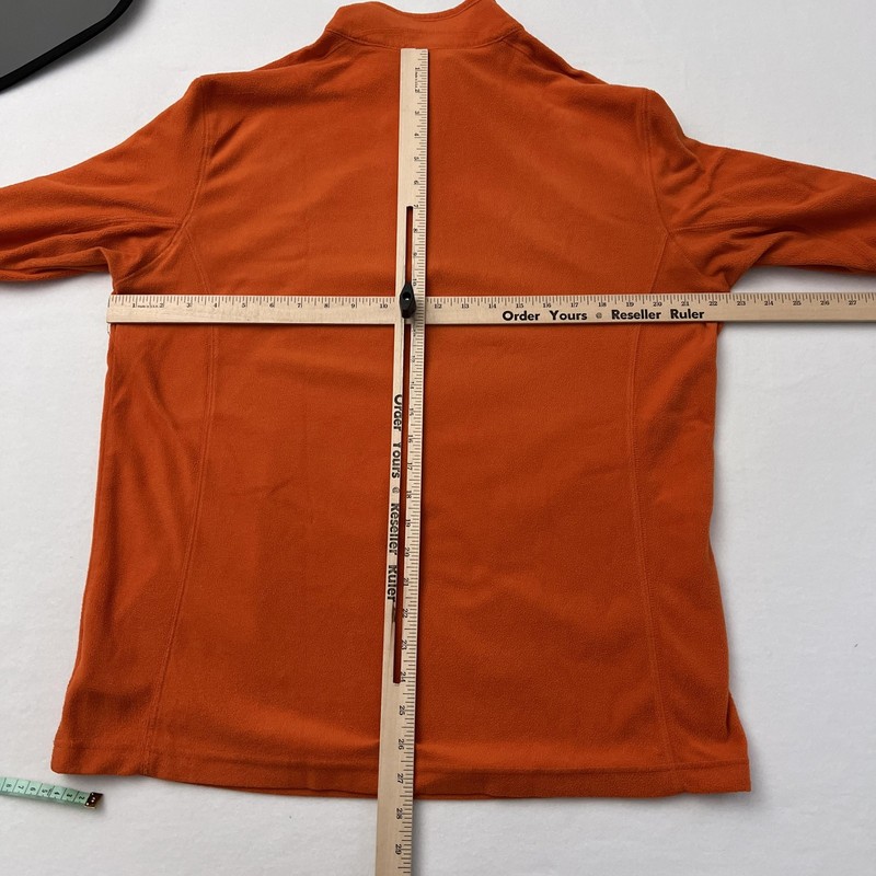 Columbia Fleece Pullover Mens Large Orange 1/4 Zip Mock Neck Hiking Outdoor gallery