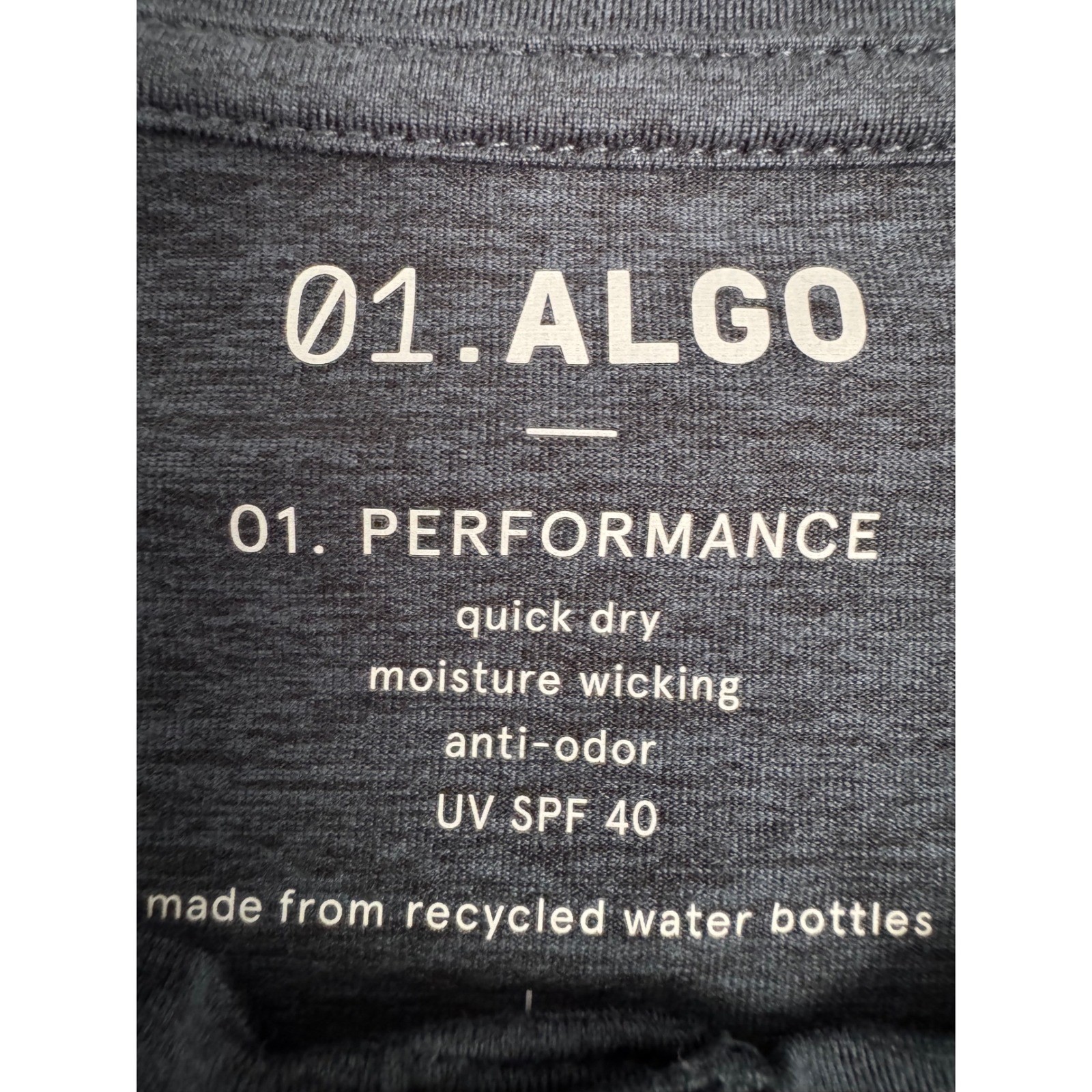 01. ALGO Mens L/S Performance Henley Shirt Quick Dry UV SPF 40Dark Blue Size L gallery