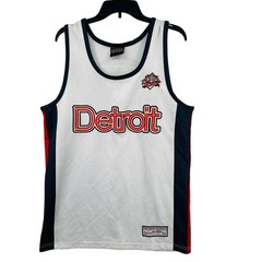 VTG FUBU Jersey Tank Top Mens L White Red Blue City Series Ltd Ed Y2K Hip Hop