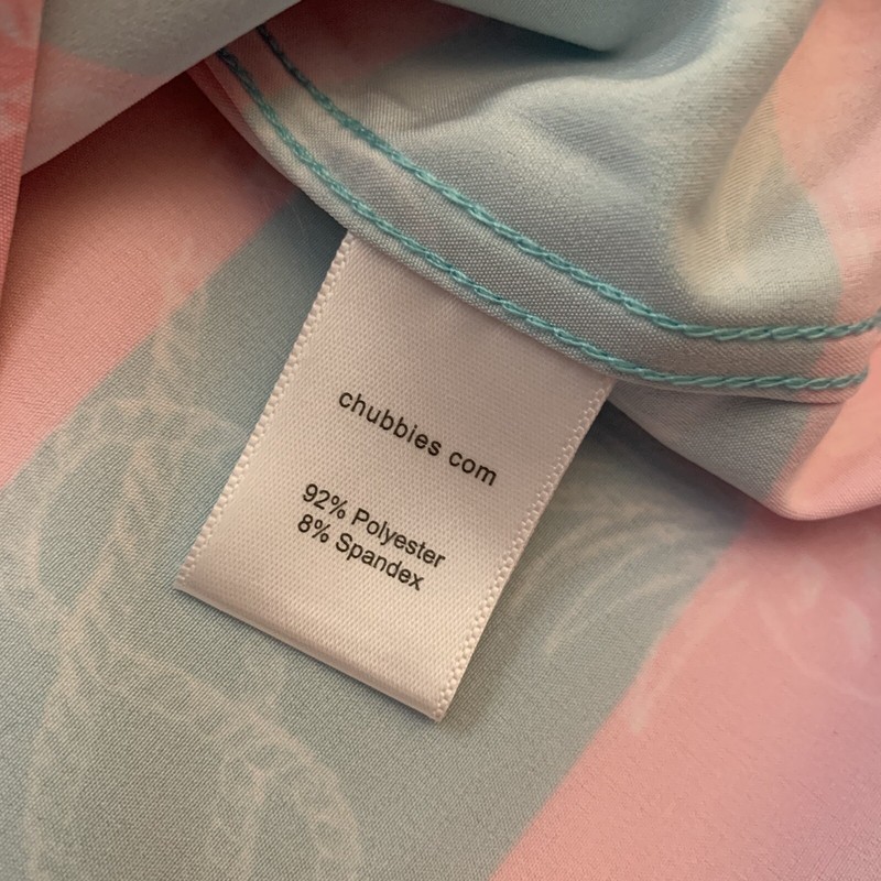 Chubbies Mens Popover Shirt Medium Nautical Captain Anchor Pink Aqua New gallery