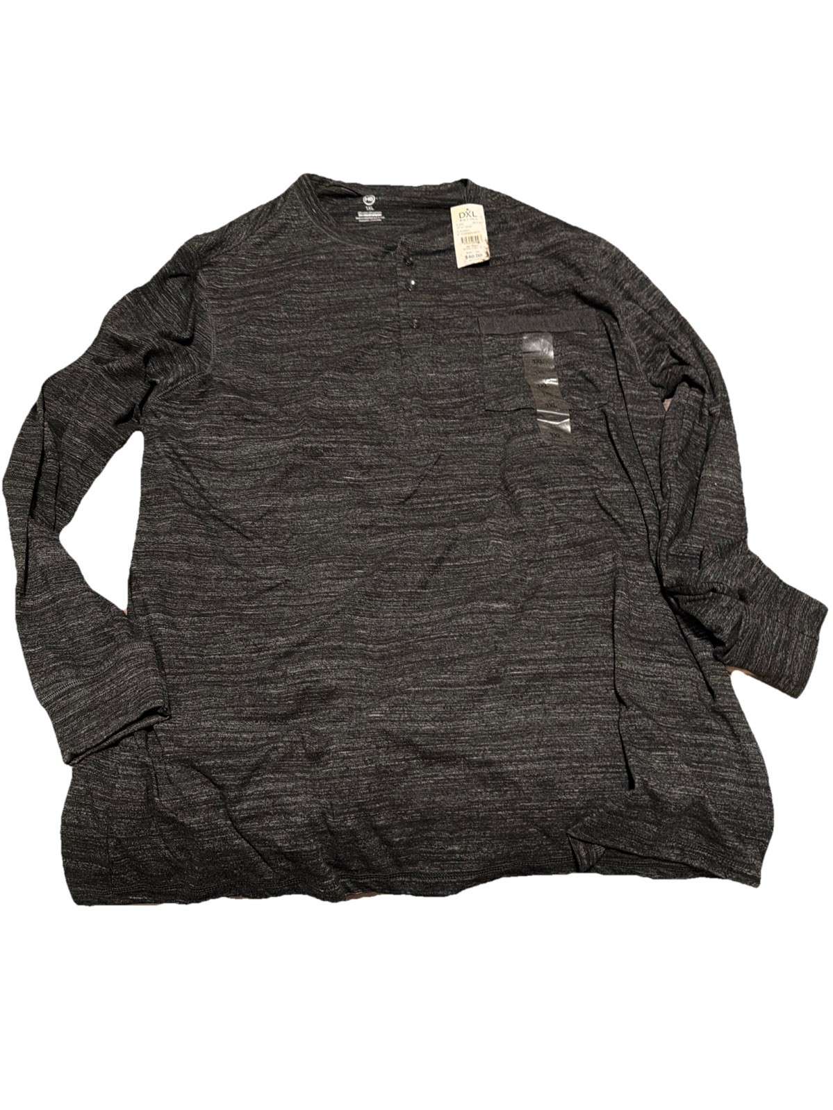 DXL HB CLEAR GRAY Men’s Pullover Long Sleeve Shirt New With Tags gallery