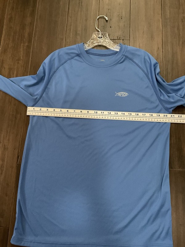 Aftco American Fishing Tackle Co. Blue Logo Long Sleeve Pullover Shirt Size M gallery