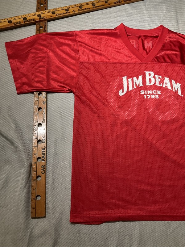 Jim Beam Augusta Jersey Adult Medium Red Team Bean Bourbon Mesh #80 Sportswear gallery