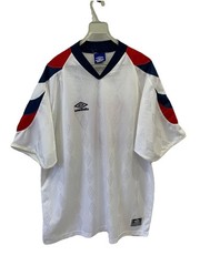 Vtg 90s Umbro Soccer Jersey Mens XL White Embossed Diamond Number 17 Retro #72