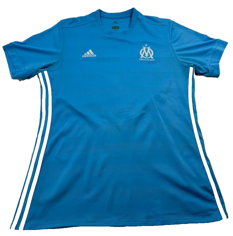 Adidas Olympique De Marseille 2017-2018 Away Football Shirt In Light Blue - L gallery