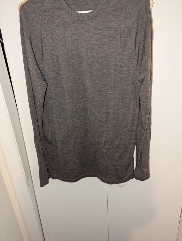 Smartwool Merino 250 Base Layer Crew Mens Size L Gray Pullover Shirt Long Sleeve gallery