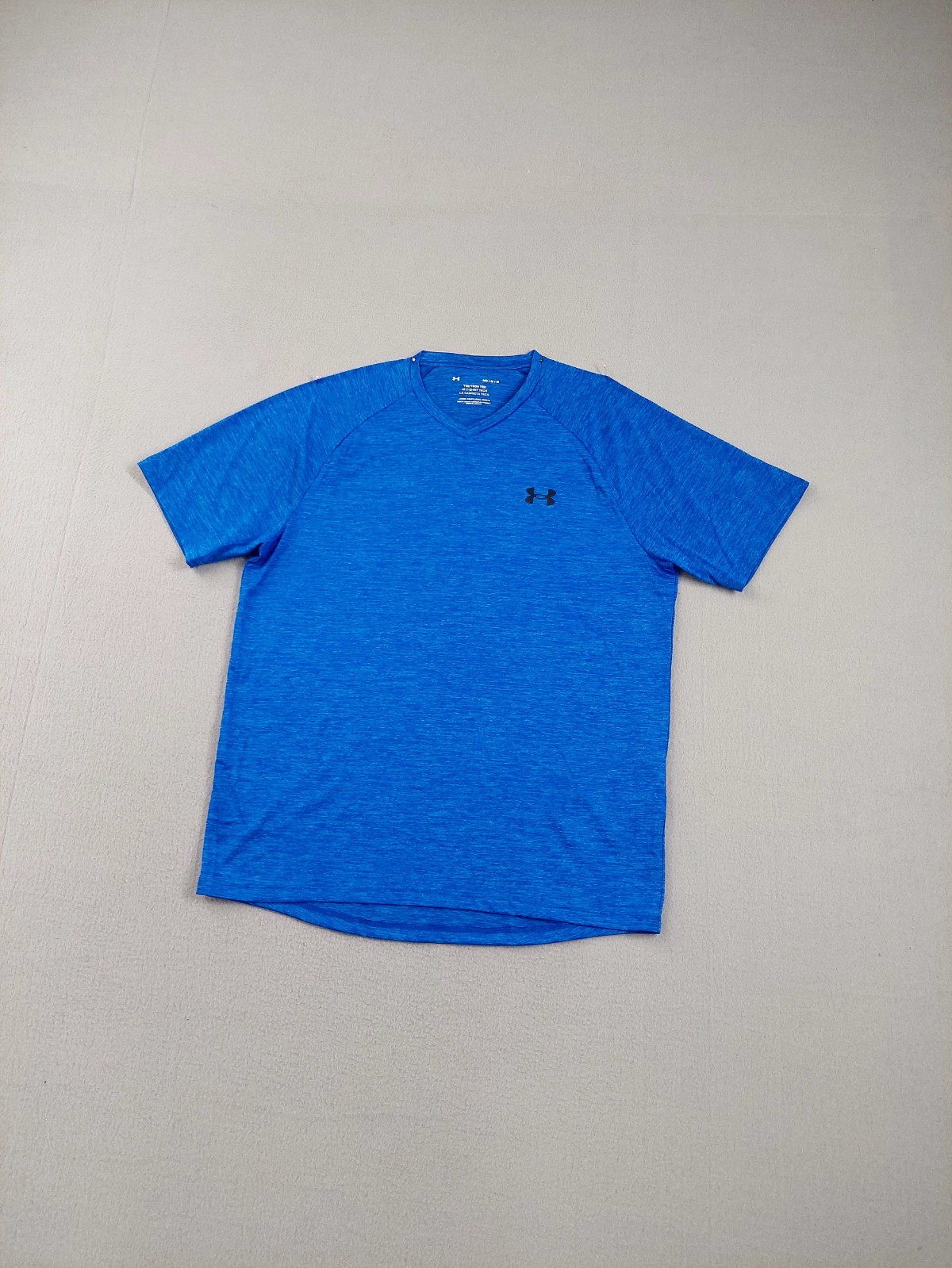 Under Armour Men Athletic T Shirt M Blue Logo Moisture Wicking Tech Tee Training gallery