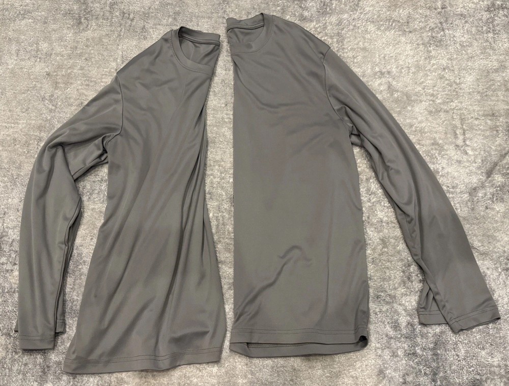 Devops Long Sleeve Gray Polyester Athletic Shirt - Lot Of 2 - Men’s Large