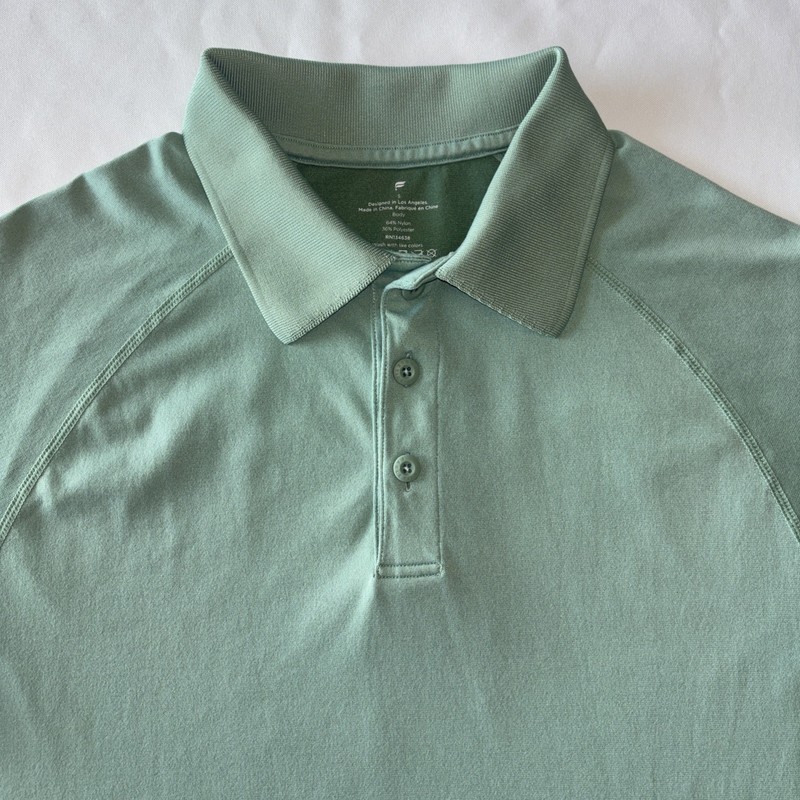 Fabletics Men’s The Training Day Polo Sea Green Size Sm Performance Athletic Fit gallery