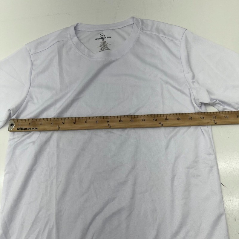 Realessentials White & Black 4 Pack Athletic Short Sleeve T-Shirt Men's Size M gallery