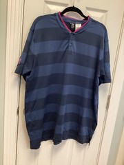 Adidas shirt 2X blue pull on 3 button active men’s shirt ,plus size
