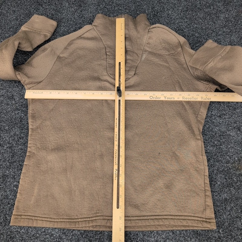 US Military Cold Weather Under Shirt Mens Medium Brown Quarter Zip Polypropylene gallery