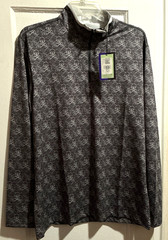 Robert Graham Clubhouse Quarter Zip Iron Skull Grey Long Sleeve Sz M MSRP $188