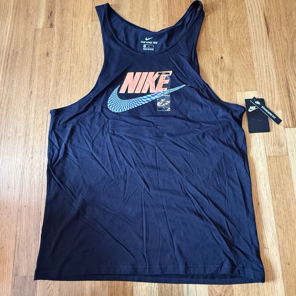 Nike Tank Top Men’s Medium All Day All Night Sleeveless Black Active New NWT