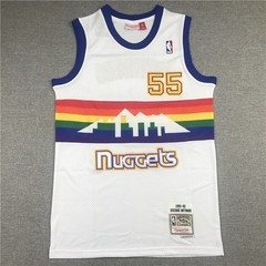 Dikembe Mutombo #55 Stitched Retro White SportShirt Adult Size: S-XXL
