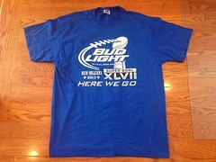 NFL Super Bowl XLVII 201New Orleans Here We Go Shirt Men’s sz XL Bud Light