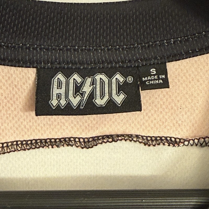 AC/DC Logo Hockey Jersey Lightning Bolt Graphic Band Merch Small Black Red White gallery