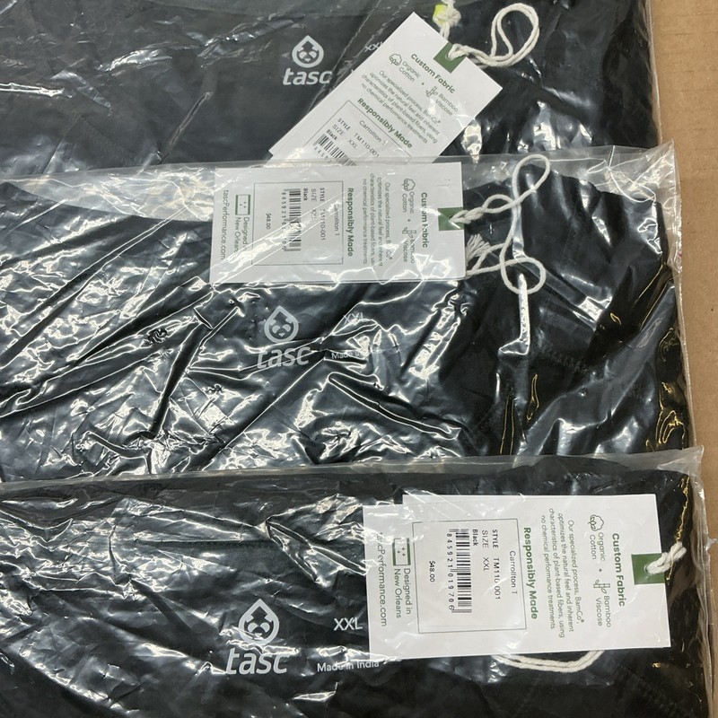 Tasc Performance Carrollton T-Shirt Men's 2XL Black MSRP $288.00 6-Pack Eby4324 gallery