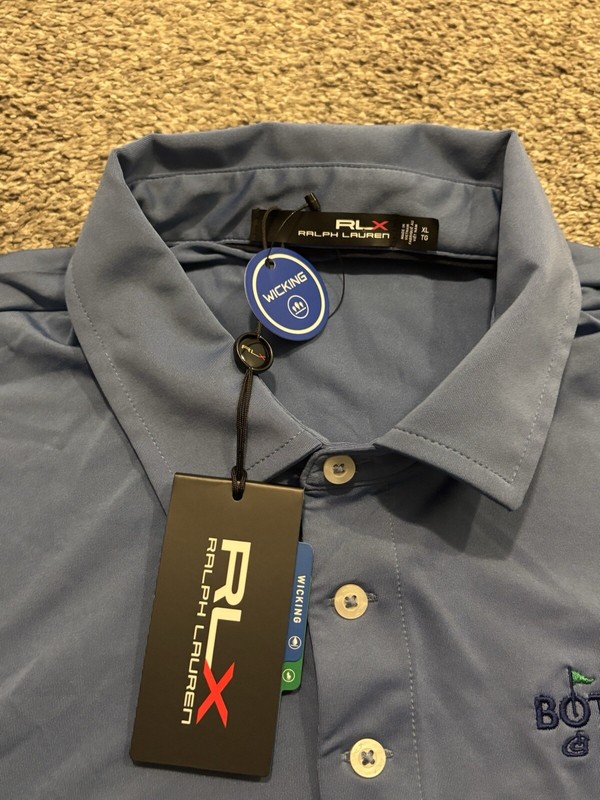 RLX Ralph Lauren Golf Polo Shirt Mens Size XL Bottoms Up Invitational *STAIN* gallery