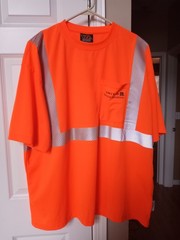 Visibility Enhanced United Airlines tech Shirt Mens 3XLOrange Hi Vis Reflective