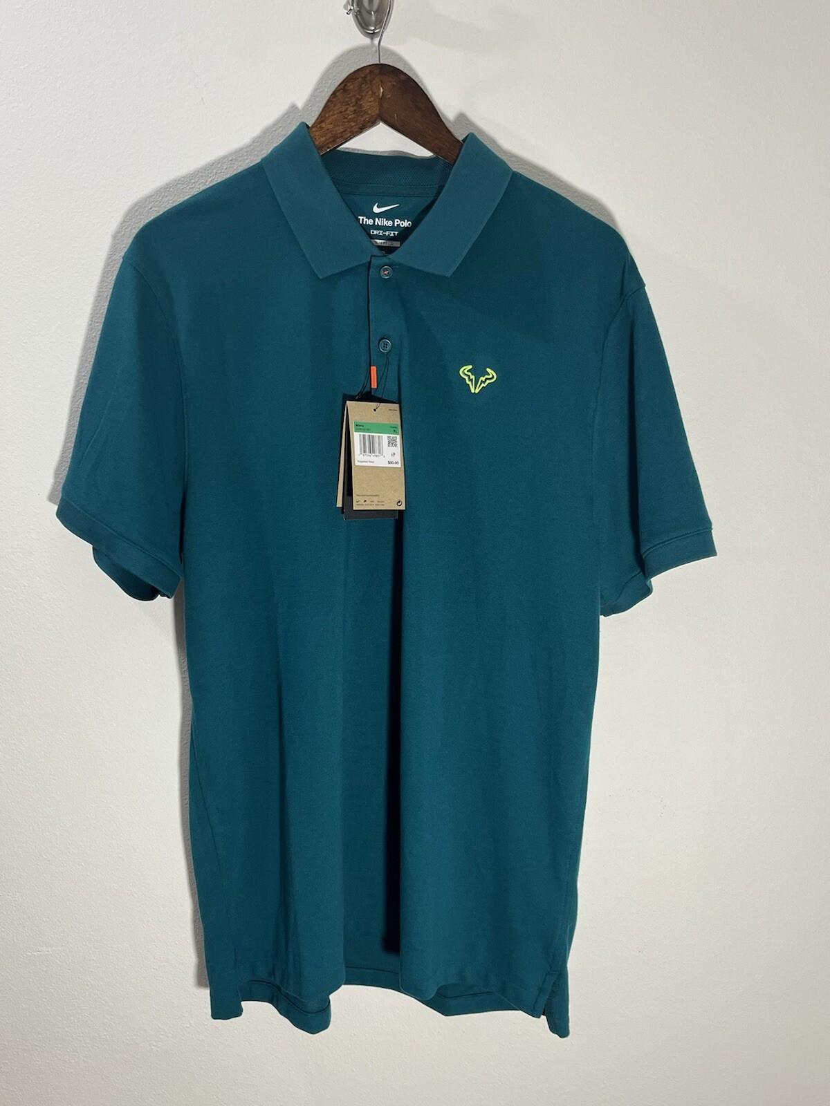 Nike The Nike Polo Rafa Nadal Slim Fit Shirt Size XL Mens Aqua DD8532-381 gallery