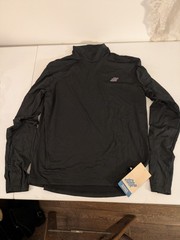 EMS Men’s Featherdry Mock Neck Long Sleeve Performance Shirt Black Large New