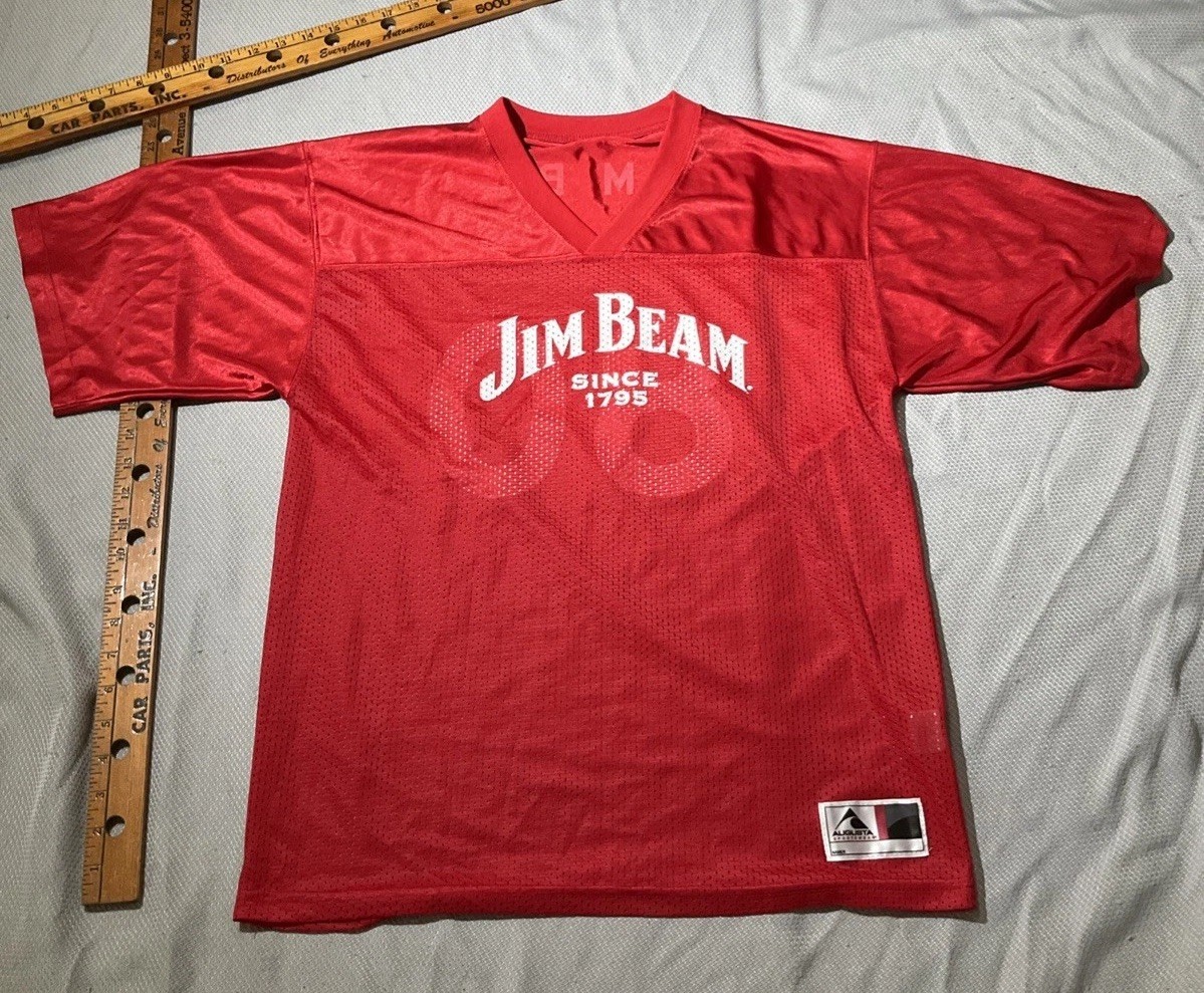 Jim Beam Augusta Jersey Adult Medium Red Team Bean Bourbon Mesh #80 Sportswear gallery