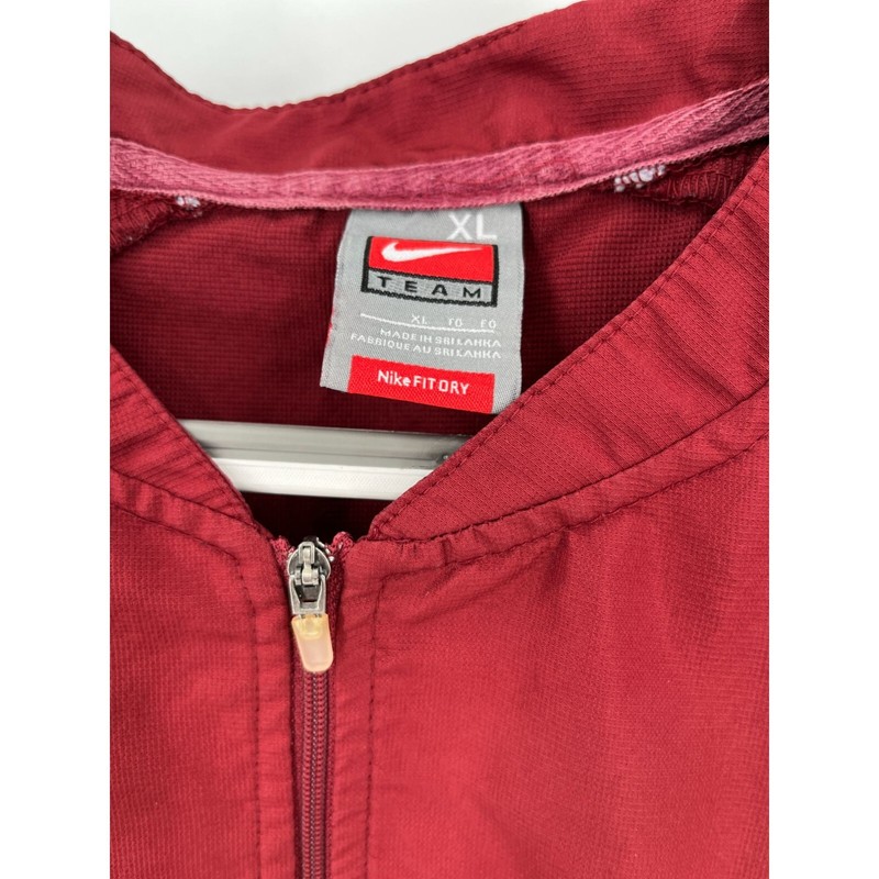 Nike 1/4 Zip Pullover Windbreaker Maroon Cougars XL Fit Dry Elastic Cinch Waist gallery