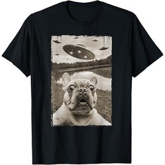 NEW French Bulldog with U F O Graphic SHIRT SIZE S-2XL MADE IN USA