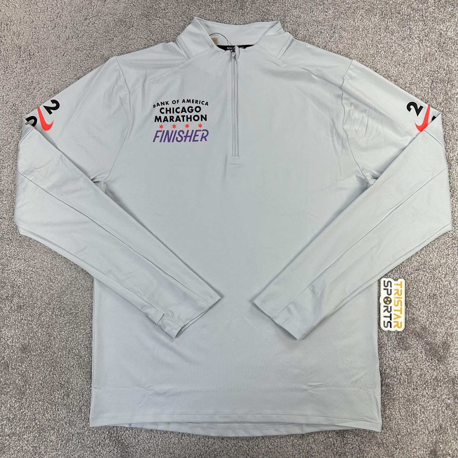Nike Shirt Mens Small Dri-FIT Chicago Marathon Finisher 1/4 Zip Running 2024 gallery