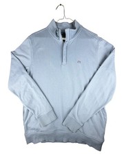 Travis Mathew Cloud 1/4 Zip Pullover Mens Size M Blue Golf Pullover Performance