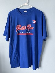 Puerto Rico Basketball Team SS Blue Practice T-shirt Mens Size XL