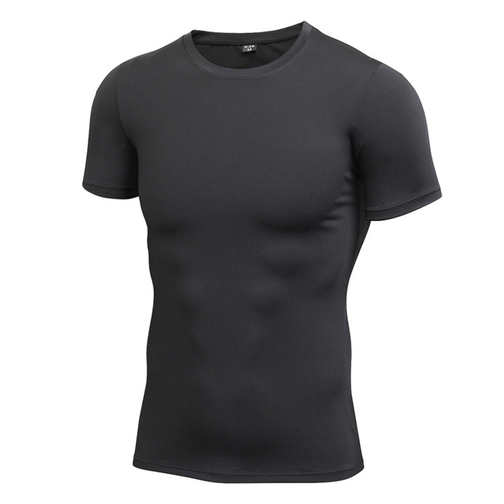 Men Short Sleeve Activewear Tops Running Fitness Shirts Quick Dry Sportswear gallery