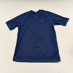 Nike Sphere Dry Shirt Mens L Blue Short Sleeve Fitness Workout Gym