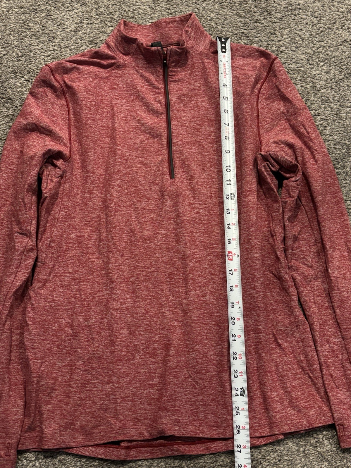 Lululemon Surge Warm 1/2 Zip Pullover Top Mens Small Stretch Gym Run Yoga M3AN8S gallery