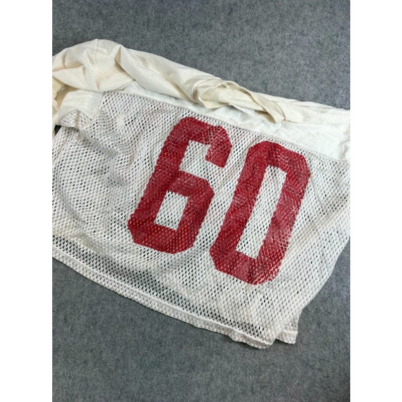 Vintage Wisconsin Badgers Mesh Football #60 Jersey Men XXL Sand Knit Team Issue gallery