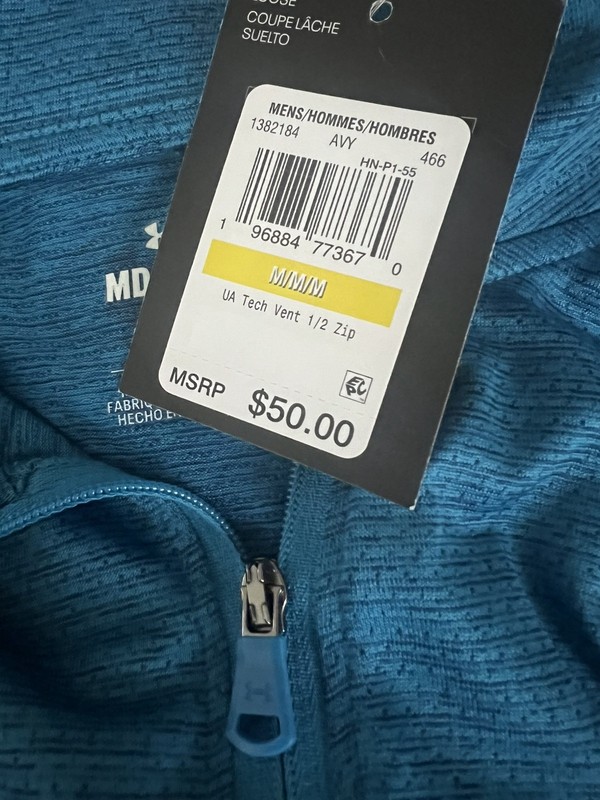 Under Armour Men's Tech Vent 1/2 Zip Pullover Long Sleeve Blue Medium (a59) gallery