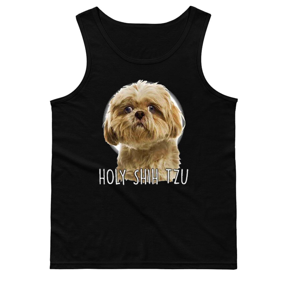 🔥 Holy Shih Tzu Mens Unisex Tank Top Funny Cute shitzu Puppy Small Dogs lover gallery