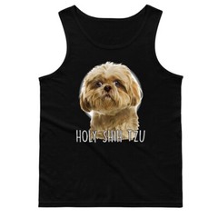 🔥 Holy Shih Tzu Mens Unisex Tank Top Funny Cute shitzu Puppy Small Dogs lover