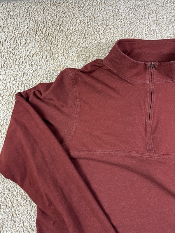 Columbia Omni Wick Mens 1/4 Zip Pullover Stretch Maroon Red Outdoor Light gallery