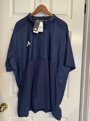 Adidas Men’s 1/4 Zip Pullover 2XL Navy Blue New w/ Tags $60 MSRP