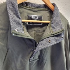BYLT Elite Fairway Drop Cut Pullover Men 2XL 1/4 Zip Magnetic Snap Green