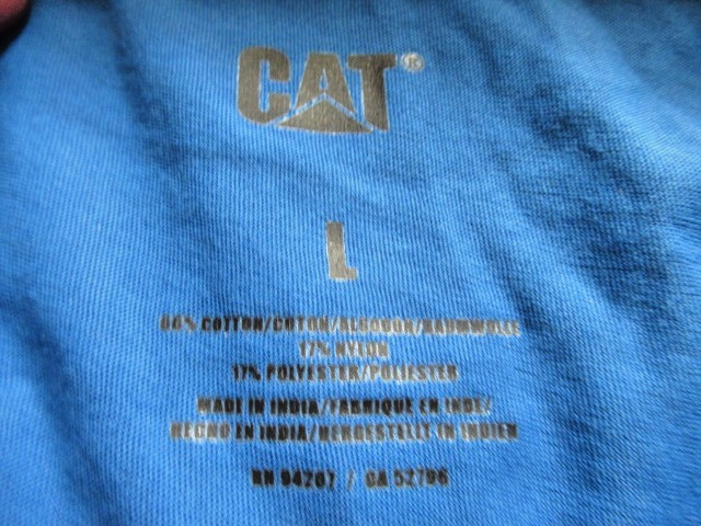 Caterpillar Men's L Cooling Long Sleeve Tee Memphis Blue NWT 1510452 Work Shirt gallery
