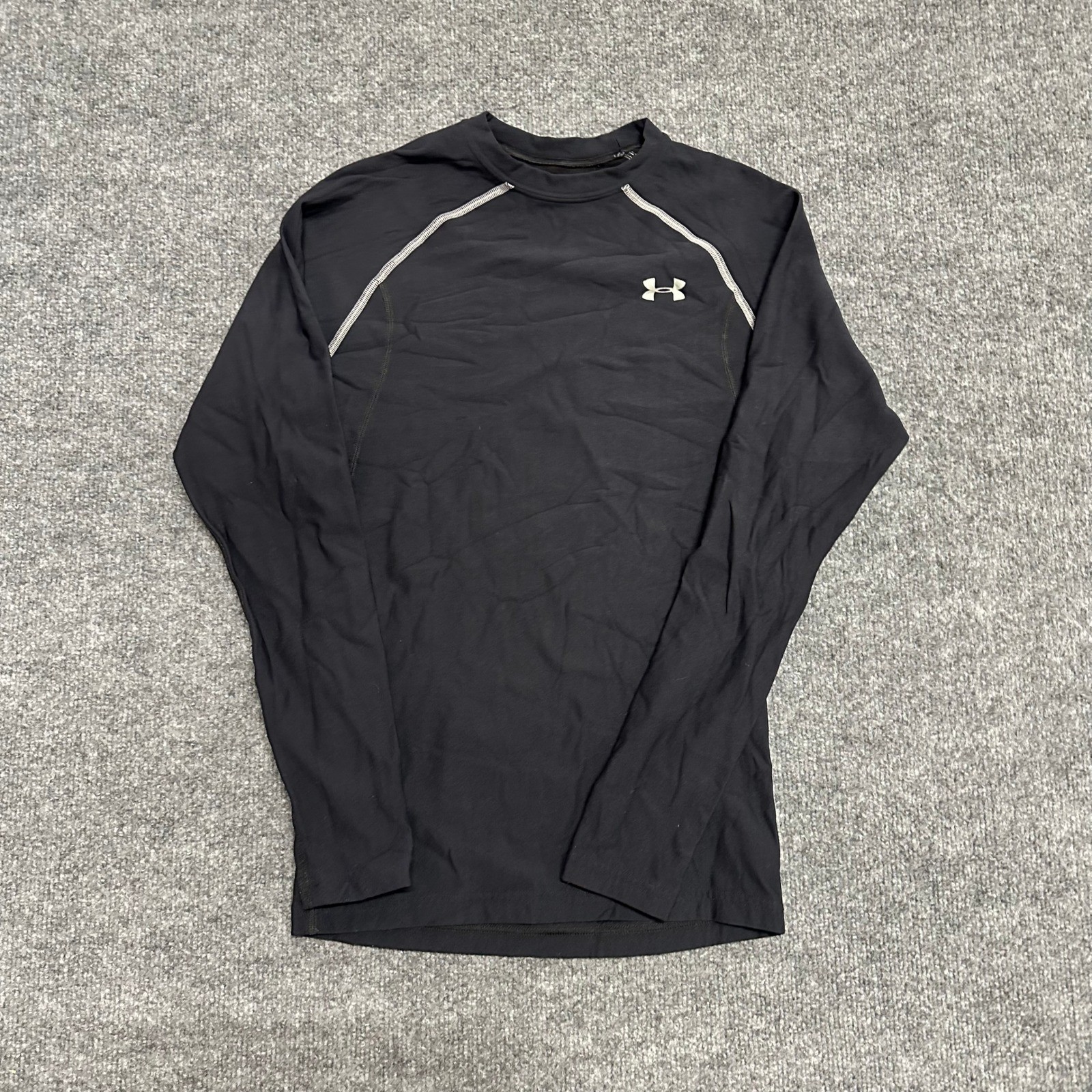 Under Armour Shirt Mens Size MD Black Long Sleeve Compression Athletic gallery