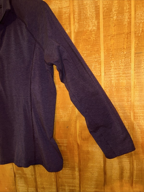 Orvis Trout Bum Purple Pullover Mens Large 1/4 Zip Baselayer Shirt Light gallery