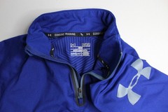 Mens M Medium UA Under Armour Combine Training Blue Fitted Coldgear Football