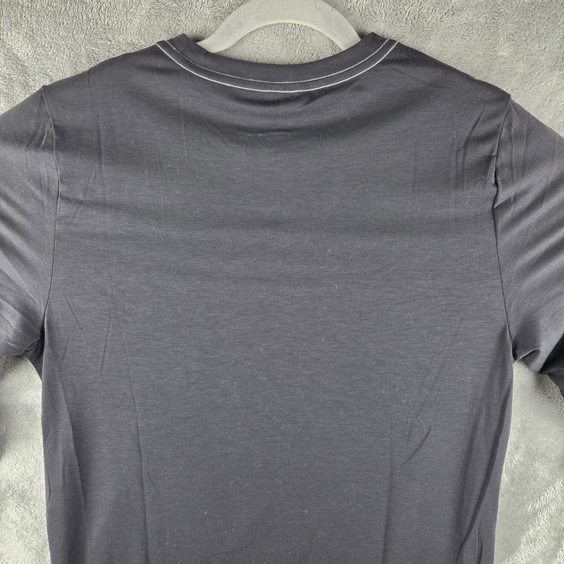 Vuori Current Tech Crew Neck Long Sleeve Black T Shirt Men's Medium White Stitch gallery