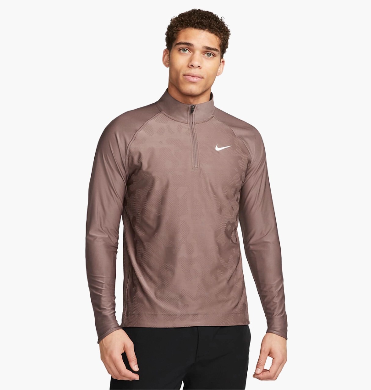 Mens Nike Dri-Fit Adv Tour 1/2 Zip Brown Top Choose Your Size gallery