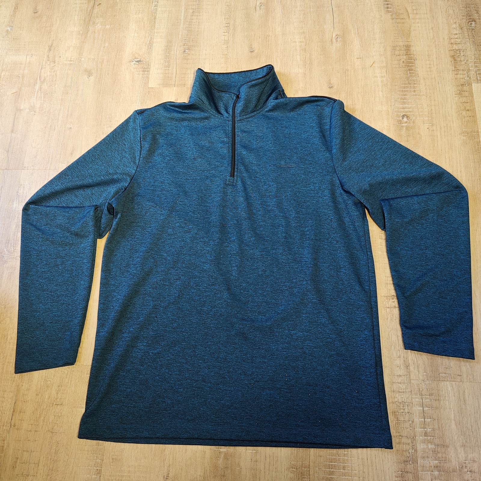 CALVIN KLEIN Performance Quarter Zip Long Sleeve Blue Sweatshirt Size Meduim NWT gallery
