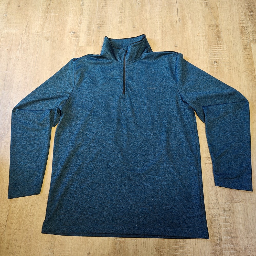 CALVIN KLEIN Performance Quarter Zip Long Sleeve Blue Sweatshirt Size Meduim NWT